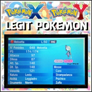 5GEN LEGIT POKEMON • 2013 SPRING Event ID 03013 Meloetta X Y ORAS S&M ULTRA - Foto 1 di 1