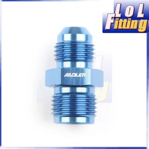 US STOCK 6AN AN-6 Male to 5/8'' x 18 Inverted Aluminum Fuel Fitting Adapter Blue - Picture 1 of 6