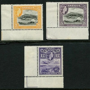 ANTIGUA STAMPS QEII 1953-62, SG123,125,128 MM Corner Margin Stamps Fine - Picture 1 of 5