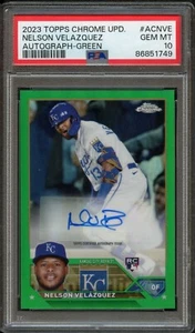 BB - 2023 Topps Chrome - Green Ref 96/99 - #ACNVE - NELSON VELAZQUEZ - PSA 10 - Picture 1 of 2