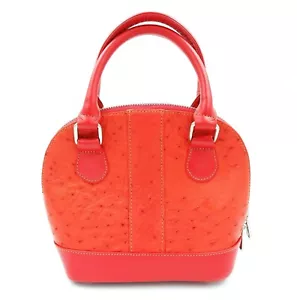 Neue echte orange Straußenleder Haut Frauen Schulter Mini Handtasche Handtasche. - Bild 1 von 11