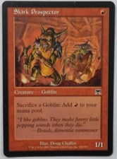 MAGIC THE GATHERING MTG 2002 ONSLAUGHT RED SKIRK PROSPECTOR CREATURE CARD