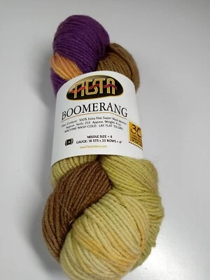 Fiesta Yarn Boomerang-Sweet Pea-255 Yards- 100% Extrafine Merino Wool - Image 1 of 2