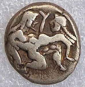 THASOS - THRACE ISLANDS circa 500-480BC ARCHAIC TYPE 4.35g/17mm GVF RR B21 - Picture 1 of 6
