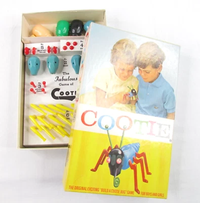 Vintage Game "Build a COOTIE Bug" For Boys and Girls Original Box Complete USA - Image 1 of 4