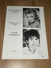 Julie Dawn Cole rare acting Z-page. Willy Wonka & The Chocolate Factory actress