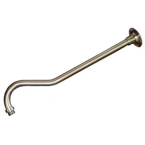 Jones Stephens Shower Arm Extensions 18" Brushed Nickel Raised Bend Shower Arm - Picture 1 of 1