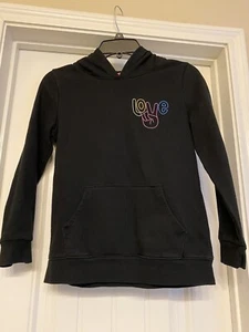 Cat & Jack Girls Hoodie Black L 10/12 - Picture 1 of 7