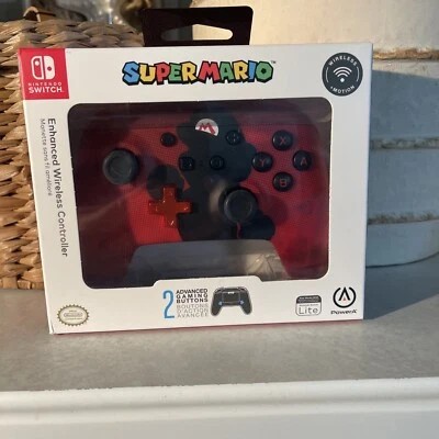 NEW - Nintendo Switch PowerA Super Mario Enhanced Wireless Controller SEALED - Image 1 of 4