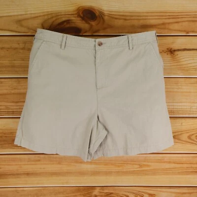 Pantalones Cortos Ciervo Blanco Mujer 14 Beige 100% Algodón Chinos Bolsillos Tiro Alto 7" Entrepierna Foto 1 de 4