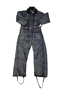 Vintage Liberty Men's Large Black Insulated Snowmobile Suit Full Zip Belted NEW - Image 1 of 4