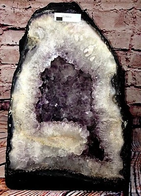 Amethyst Cathedral And White Quartz Brazilian 12.5" Tall 29lbs Display Specimen - Imagem 1 de 4