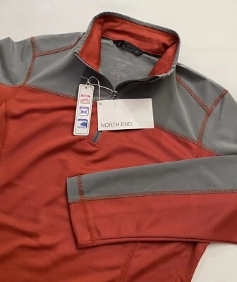 Jaqueta de golfe NORTH END feminina manga longa corrida treinamento vermelho cinza tamanho XS nova com etiquetas - Imagem 1 de 4