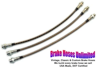 STAINLESS BRAKE HOSE SET Dodge Coronet 1957 1958 without Master cylinder hose - Image 1 of 2