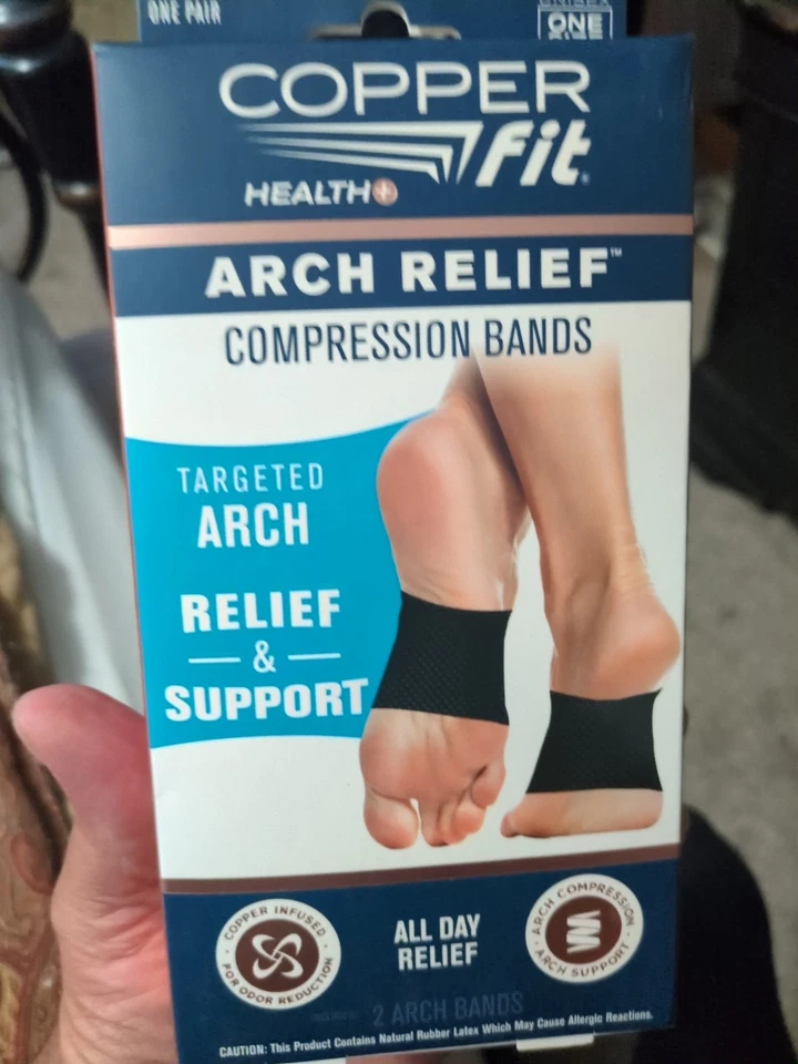 Copper Fit Health Unisex Arch Relief Compression Bands for Plantar... - Image 1 of 1