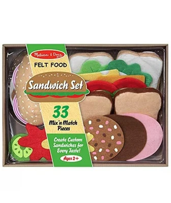 Juego de comida para jugar sándwich de fieltro Melissa & Doug (33 piezas) Foto 1 de 4