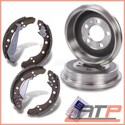 BRAKE DRUM SET COMPLETE REAR FOR SKODA FABIA 06-14 99-08 PRAKTIK 01-07 1.0-1.9 - Image 1 of 4