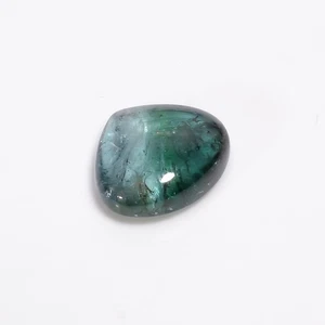 9 kt Herz blauer Turmalin Cabochon 15 x 13 x 5 mm durchscheinend lose Natur Edelstein - Bild 1 von 5