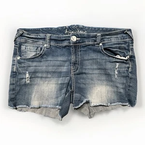 Ariya Jeans Woman’s Size 15/16 Shorts Stitched Pockets Distressed 36x4 - Picture 1 of 6