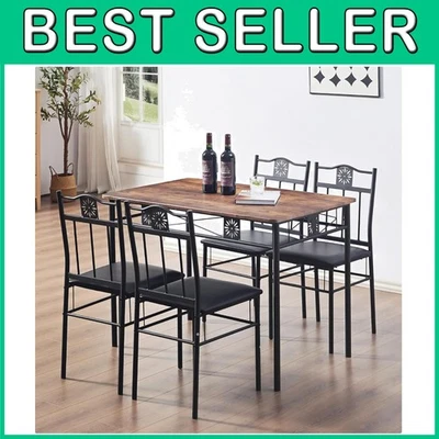 Rectangular Breakfast Nook, 5-Pc Dining Set, Brown - Image 1 of 4