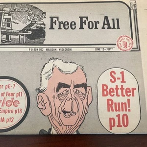 Free for All 1975 Madison Underground Paper S-1 Wallace Yurick Kaprov Rare - Bild 1 von 6