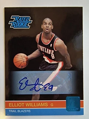 ELLIOT WILLIAMS Rookie Autograph Card #325/499 - 2010-11 Donruss Rated Rookie - Image 1 of 2