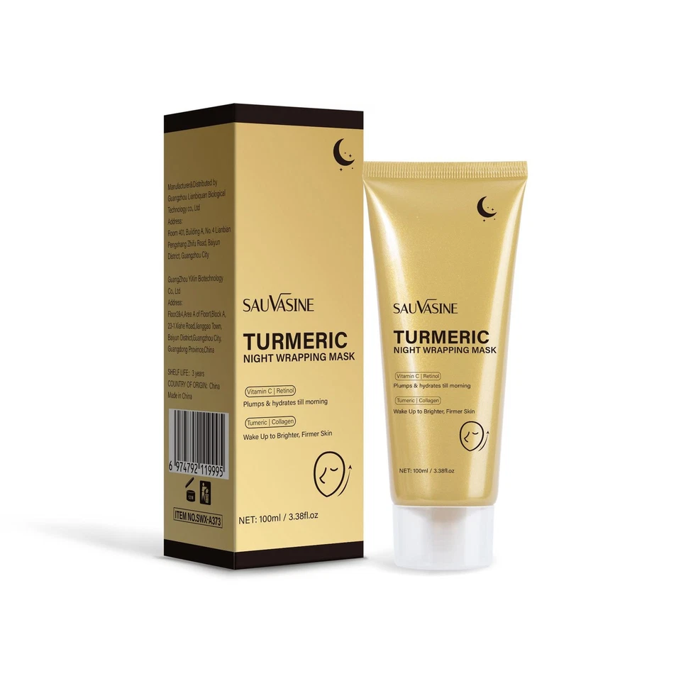 COLLEGEN Turmeric Good Night WRAPPING Moisturizing Mask VITAMIN C RETINOL WOMEN - Image 1 of 1