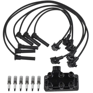 Ignition Coil + 6 Spark plug + 6 wire For Ford Explorer Sport Trac V6 4.0l FD480 - Picture 1 of 6