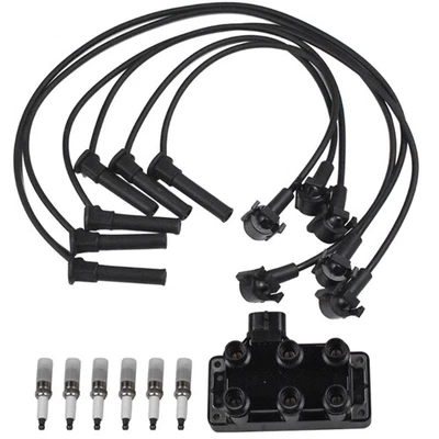 Ignition Coil + 6 Spark plug + 6 wire For Ford Explorer Sport Trac V6 4.0l FD480 - Image 1 of 4