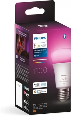Philips Hue B22 White & Color Ambiance Smart Light Bulb - 75W 1100 Lumen Version - Image 1 of 4