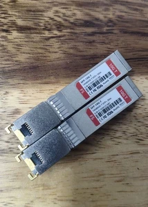 2pcs Fiberstore SFP-10G-T 30m 10GBASE-T SFP+ RJ45 Transceiver Good work - Picture 1 of 4