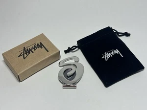 CLIP PARA DINERO DE ACERO INOXIDABLE STUSSY SWIRLY S *¡TOTALMENTE NUEVO! - Imagen 1 de 16