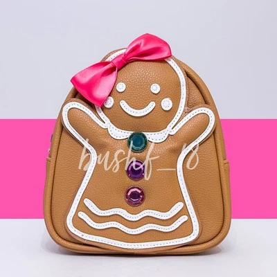 Mini Mochila Bolsa de Maquillaje Cosmético Bath & Body Works PAN DE JENGIBRE con Arco Rosa Foto 1 de 4