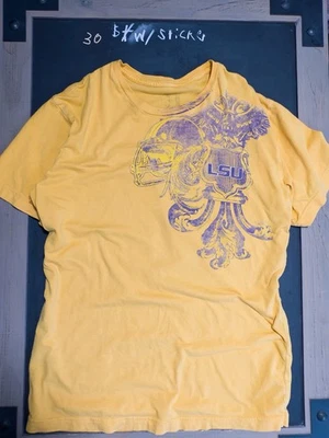 Футболка LSU Tigers желтая размер L винтажная 90-е/Y2k выцветшая - Изображение 1 из 4