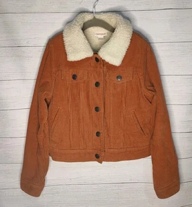 Mädchen Sherpa Cord Orange Jacke - Katze & Jack Größe Medium (7/8) - Bild 1 von 8