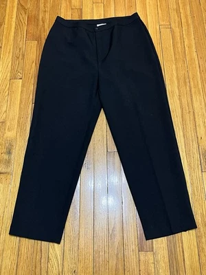 Bend Over Black Knit Pants Vintage 100% Polyester Women's Size 18 High Waist - Image 1 of 4