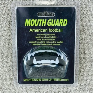 Mouth Guard With Lip Protection  American Football Black Fang One Size Fits Most - Picture 1 of 9