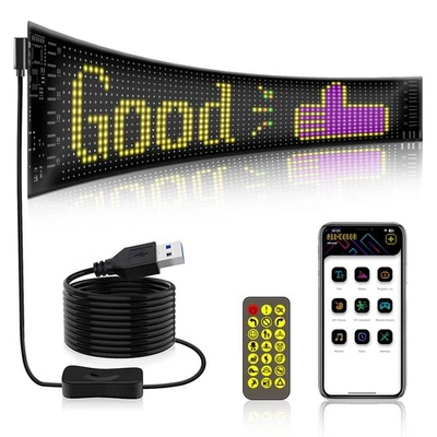 LED RGB Matrix Panel Rolling Advertisement LED Sign Programmable Logo Light - Image 1 of 4