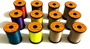 12 Spools Uni 6/0 Thread, Fly Tying, NR - Picture 1 of 1