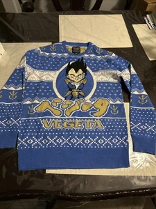 Maglione Dragonball Z uomo blu medio Vegeta pranzo al sacco brutta vacanza anime maglietta - Foto 1 di 9