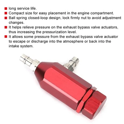 (red)Manual Boost Controller Car Turbo Engine Controller 1-30psi Adjustable - Bild 1 von 4