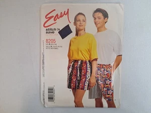 Stitch 'N Save Pattern - Misses' & Men's T-Shirt & Pull-On Shorts (XS-M) 8205 UC - Picture 1 of 6