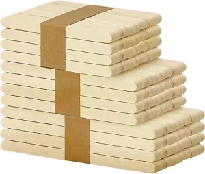Juego de palitos de helado de abedul para manualidades, alimentos, helados 300 piezas 4", 5", 6" pulgadas, - Imagen 1 de 45