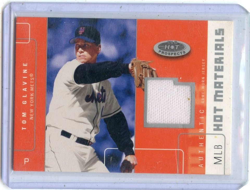 2003 FLEER HOT PROSPECTS #HM-TG TOM GLAVINE JERSEY #68/499 NEW YORK METS 070424 - Image 1 of 1
