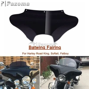 ABS Front Outer Batwing Fairing w/ Windscreen For Harley Fat Boy FLSTF FLFB - Picture 1 of 10