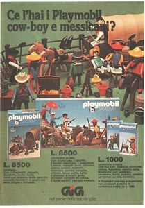 PLAYMOBIL 3407 Western Pubblicità 1976 Italian Magazine Advertising 18x13 cm - Picture 1 of 1