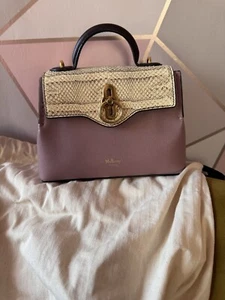 Womens Mulberry Micro Seaton Bag Beautiful Powder Pink And Animal Print Vgc - Picture 1 of 16