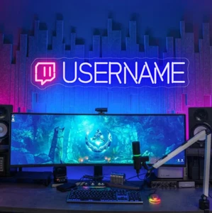 Custom Neon Sign | Streaming Led Sign| Personalized Gifts | Home & Wall Decor - Picture 1 of 19