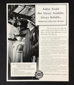1941 Chevrolet Service Advertisement Car Mechanic Reliable Photo Vtg Print AD - Picture 1 of 1