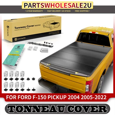 Cubierta rígida cuádruple plegable de 6'5" con bloqueo automático para Ford F-150 2004 2005-2022 Foto 1 de 4